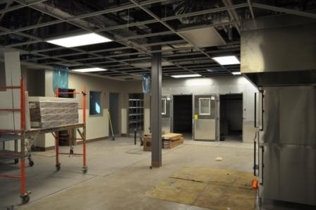 Interior view showing kitchen.